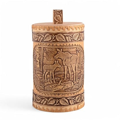 STP GOODS Birch Bark Container, Storage container, Kitchen Container Money to the House Birch Bark (Elk) - color: Elk