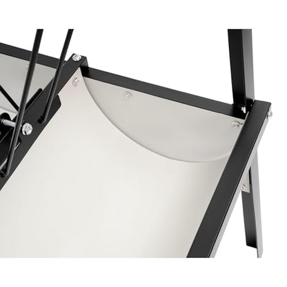 Pasture Hay Feeder 2 in 1 55 Gallon Livestock Feed Trough with 22 | Gallon Feed Pan Hay Grain Livestock Feeder for Sheep, Calf, Cow and Horse - color: Black