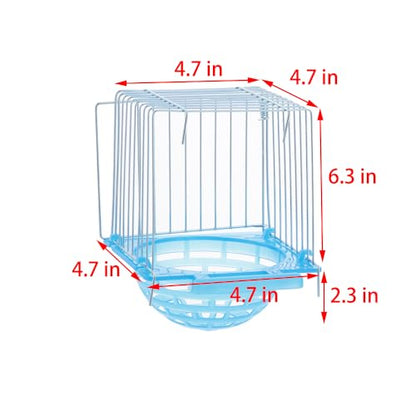 4 Pack Bird Hatching Nest Canary Cage Breeding Nest Parrot Shelter Bowl Pearl breeding Box with Barbed Wire Partition