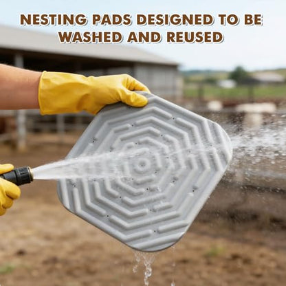 Washable Chicken Nesting Pads for Laying Eggs Nesting Pads for Chicken Coop Nesting Chickens Durable Chicken Bedding for Coop, Poultry Nest Box Pads for Chickens,4 Pcs