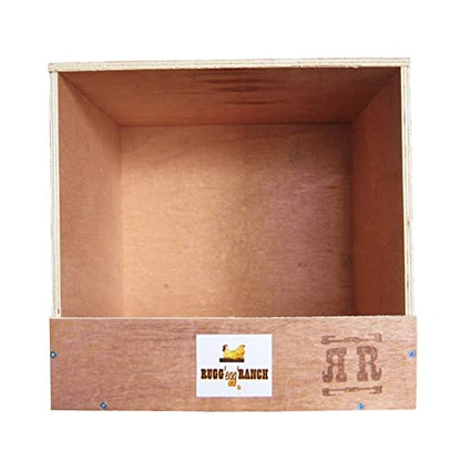 Rugged Ranch Studio 12"x12"x12" Single-Compartment Hen Nest Cubby for 1 to 2 Hens - Wooden Chicken Coop Accessory for Interior Use, Furniture-Grade Wood, Easy Assembly