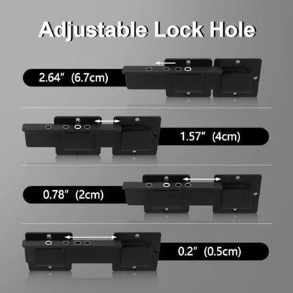 9" Flip Gate Latch Lock with Padlock Hole, 4mm Aluminum Anti-Rust Alloy Door Latch for Outdoor Wooden Fence, Sliding Swing Open Door,Wooden Fence, Barn Door, Shed,Yard,Screws (9 in - 1 Pack) - size: 9 in - 1 Pack