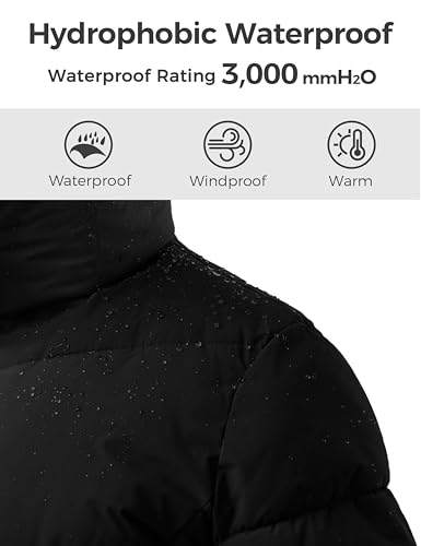 wantdo Women's Warm Winter Coat Hooded Puffer Jacket Long Parka (Available in Plus Size) - color: Black, size: Small