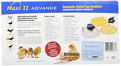 Brinsea Products USAC26C Maxi II Advance Automatic 14 Egg Incubator, One Size, Yellow/Black