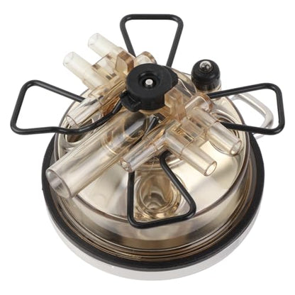 350cc Farm Milking Claw Collector, Milking Machine Accessories for Cow and Sheep, Milk Collector with Closed Valve and Straight Buckle, Durable PC Material Milking Tool
