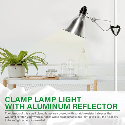 Simple Deluxe Clamp Lamp Light Socket with 5.5 Inch Aluminum Reflector, Suit for Max 60 Watt Lamp (No Bulb Included) with 18/2-Gauge 6 Feet Cord, 4-Pack - size: 5.5 Inch (60 Watts), style: 4-Pack