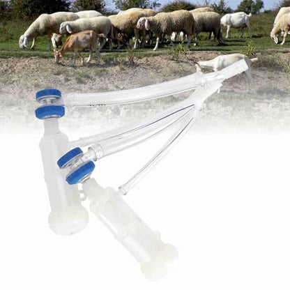 Reusable Sheep Milking Cluster Goat Milker Claw Kit, Goat Sheep Milker Machine Parts,Sheep Milking Cluster Groups Replacement Milking Teat Cup Milk Collector