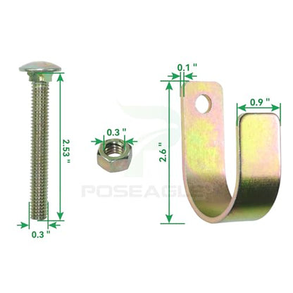 Blue S16100100 Two Way Lockable Gate Latch with Hardware, 4-Digit Combination Lock and 2 inch Philip Screwdriver for Metal Gates with 1-5/8" to 2" Diameter Round Tubes - color: A03 1xLockable Gate Latch for 1-5/8" to 2" Tubes
