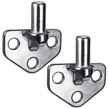 Insaga 304 Stainless Steel Gate Hinges Heavy Duty, Non-Welded Gate Hardware, 2pcs Wall Mount Gate Hinge, Chain Link Gate Hinge with 5/8'' Hinge Pin, Horizontal Design - color: Horizontal Hinge-2pcs