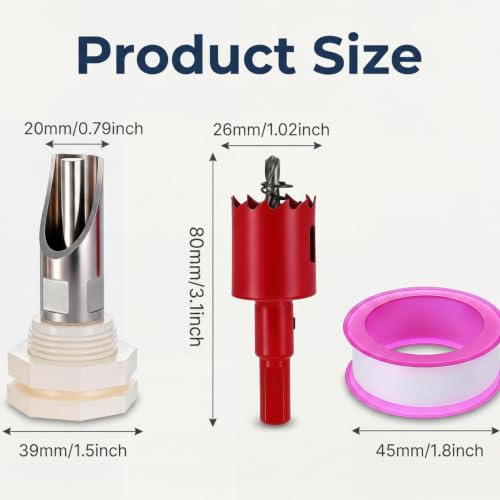 Pig Water Nipple for Barrel Watering Systems, 3-Pack Stainless Steel Bite-Activated Drinker with Brass Mounting Hardware for Swine, Goats and Livestock, Pig Waterer System Compatible