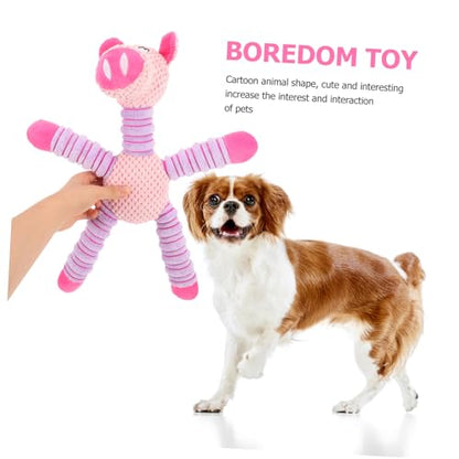 Housoutil Interactive Plush Dog Chewing Toy for Teething and Boredom Relief Cute -Necked Pig