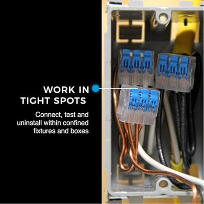 Ideal Electrical in-Sure Lever Wire Connector,12 AWG, 3-Port (30-35L23J), Jar of 350—Compact Releasable Connectors for Solid and Stranded Wires - size: Jar of 350, style: 3 Port / 12-24 AWG