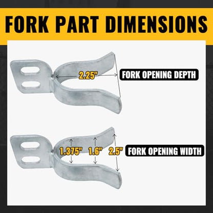 VIVIDA Chain Link Gate Latch 1-3/8" x 1-3/8", Chain Link Fence Gate Fork Latch, Galvanized Farm Fence Lock, 1 PCS - size: 1-3/8" x 1-3/8" (1 PCS)