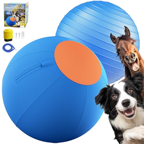 Happypaw 3.0 2026 Upgrade 18'' Herding Ball for Dogs – Enhanced Chew Resistance & Heavy-Duty Material, Dog Toy Agility Equipment for Australian Shepherds,Collies, Includes 5 Repair Patches
