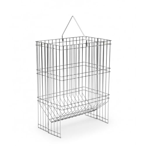 My Favorite Chicken Metal Rack Basket for Chicken Scraps – Hanging or Standing Poultry Feeder for Vegetables, Treats & Hay, Wire Hanging Basket for Chicken Coop, & Small Animals