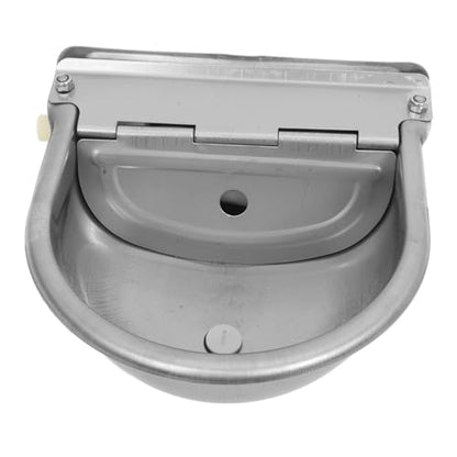 Abaodam Stainless Steel Automatic Waterer for Cattle and Horses Self-Filling Livestock Water Bowl with Float Valve Sturdy Livestock Water Feeder for Farm Animals