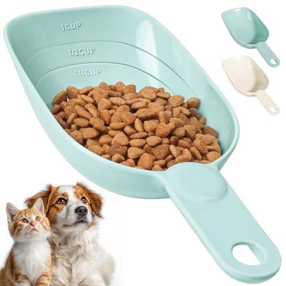 Dog Food Scoop 1 Cup, One Cup Measuring Cup, Food-Grade Melamine Pet Food Scoop, Durable 1 Cup Scoop with Precise Markings, BPA-Free & Dishwasher Safe (Green, 8oz) - color: Green