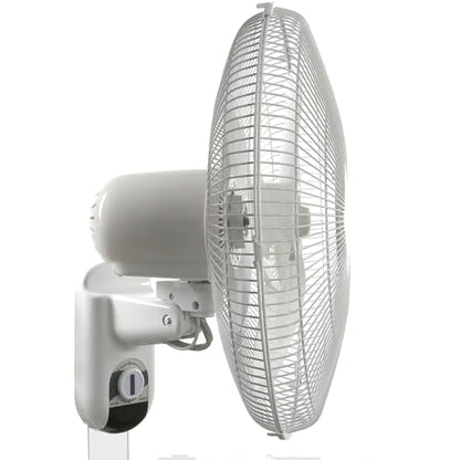 Hurricane Classic Oscillating Wall Mount Fan w/ 3 Quite Speeds, White, 16" - Corded Electric Air Cooling Unit w/ Easy Pull Cord Controls for Home, Grow Tents, Offices, Sheds, Studios, Garages & Dorms - style: Classic