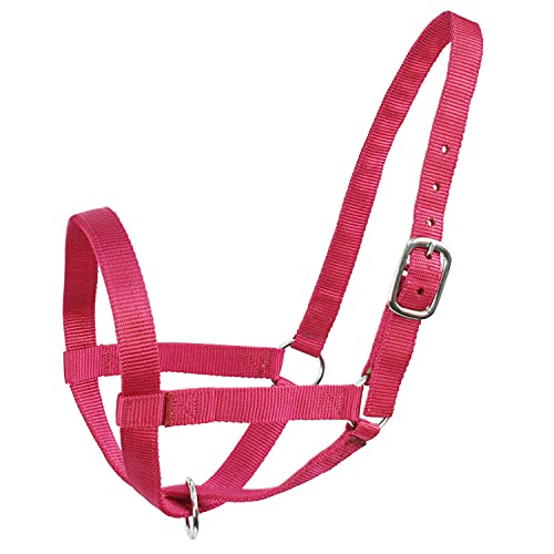 Derby Originals Adjustable Nylon Livestock Cattle Halters - color: Pink, size: X-Large (1400-2000+lbs)