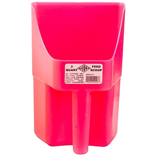 Tolco Heavy-Duty Plastic Scoop, 3 quart, Neon Pink