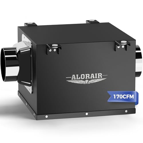 ALORAIR 4 Inch Inline Bathroom Exhaust Fan – Ultra Quiet 170 CFM Ventilation Fan for Bathroom, Attic, Kitchen, Garage, Laundry Room – Durable, Easy to Install, Powerful Airflow - size: 4 inch