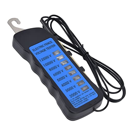 Electric Fence Tester, Voltage Tester 12KV Neon Fence Voltage Tester with 8 Neon Indicator Lights Fence Fence Tester for Farms