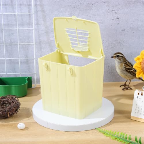 Ipetboom 4Pcs Plastic Birds Nesting House Parakeet Nesting Box Bird Finch Nest Breeding Box Cage Breeding for Cockatiel Parrot, 13X10X13cm/5.1X3.9X5.1in