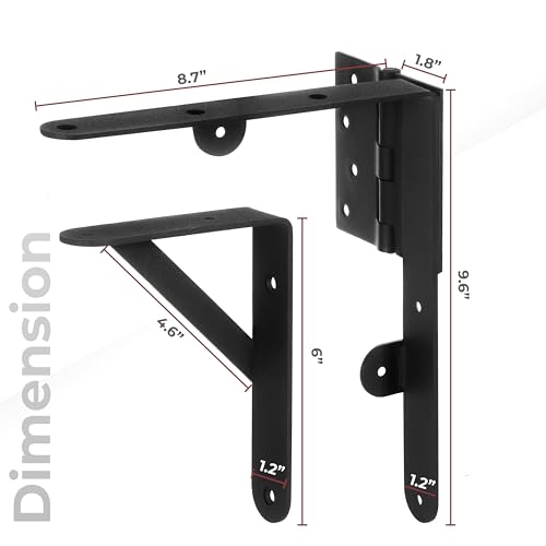 Anti Sag Gate Kit - Gate Corner Bracket-90 Degree Bracket with Gate Hinges Heavy Duty for Wooden Fences - No Sag Gate Corner Brace Bracket for Doors, Driveway (2 Set Gate Kit and 2 Latch) - style: 2 Sets of Anti-Sag Gate Kits and 2 Gate Latch