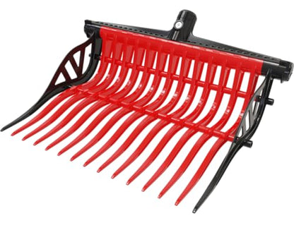 WAVE FORK by VERSZA FARM & RANCH| Manure Fork Replacement Head| DURABLE TINES that DON'T BREAK ! (COLOR RED)