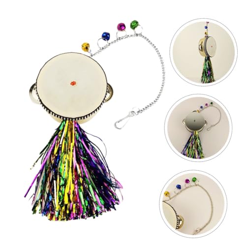 Stainless Steel Chicken with Double Sided Mirror Drum Fun Enrichment for Hens and Roosters and Pet Play Accessory for Coop Activity and Self Entertainment