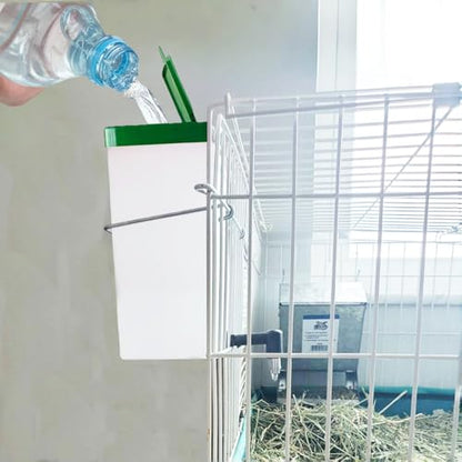 No-Drip Rabbit Water Bottle for Cage, 32oz Small Animal Water Dispenser Water Bottle for Small Pet/Bunny/Ferret/Hamster/Guinea Pig/Rabbit/Chinchilla/Mouse/Rat/Gerbil (Clear, 32 Ounce) - size: 32 Ounce