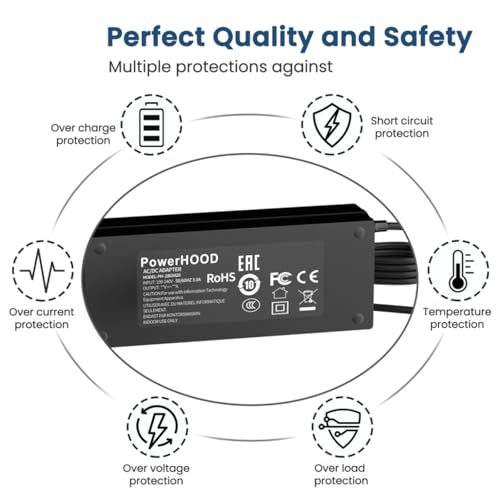 12V AC/DC Adapter Compatible with Chickcozy JY011 25 Egg Incubator Automatic Turner Thermometer Seat Humidity Control Candler Hatching Chicks Farm Home 12VDC Power Supply Cord Charger PSU