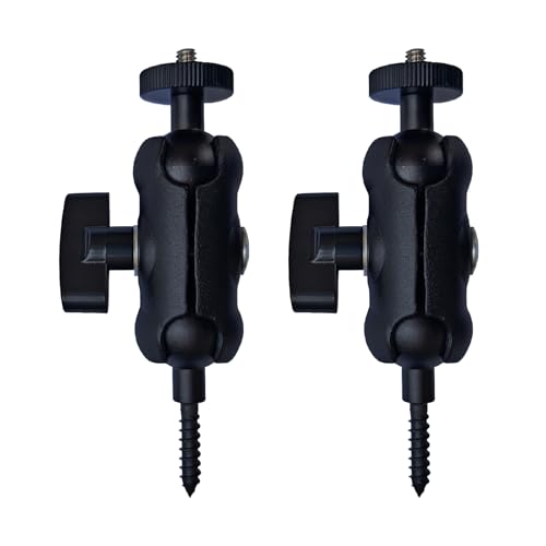 Adjustable Trail Camera Tree Mount: Game Camera Outdoor Mounting Bracket Holder with Double 360° Swivel Tilt Ball Joints, 2 Packs - size: 2