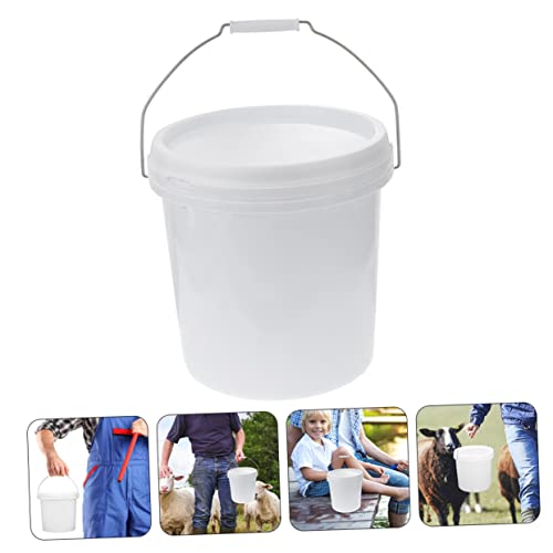 Zerodeko Thickened Airtight Plastic Storage Bucket with Lid Sealed Household Container for Long Term Storage Multi Purpose Pail for Pet Feed Water and Liquid Preservation