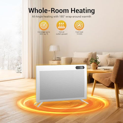 1500W Smart Electric Machine with Thermostat, Remote Control, Timer, Safety Lock, Ideal for Home Workshop Garage