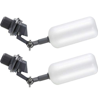 meekoo Float Ball Valve, 1/2 Inch Male Straight Thread Automatic Fill Feed Humidifier Tank Water with Adjustable Arm for Pond Livestock Water Trough Aquarium Aquaculture Hydroponics Reservoir(2 Pack)