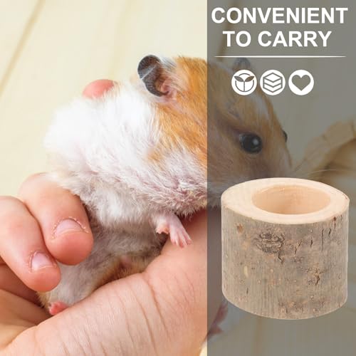 Wooden Hanging Small Animal Feeding Bowl Wear- Guinea Pig Feeder Suitable for Hamsters Chinchillas and Squirrels