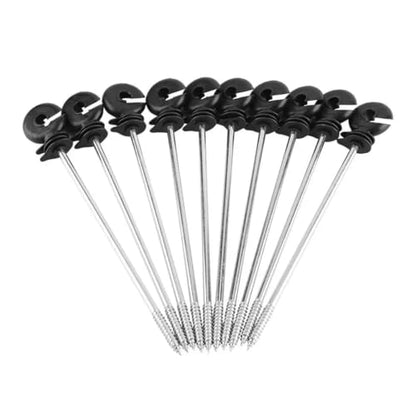 Electric Fencing Ring Insulators 100Pcs Electric Fence Insulators Plastic Ring Long Distance Screw in Insulator for Wooden Post