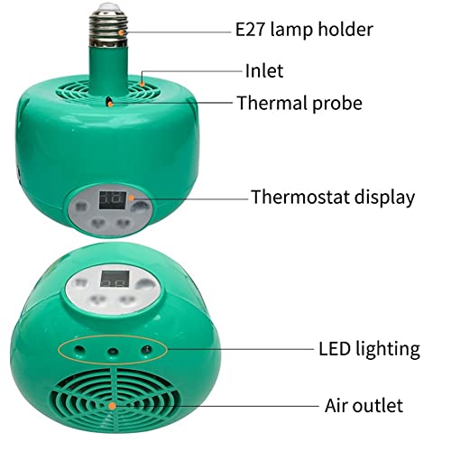 Reptile Heater Farm Animal Healthy Bulbs Warm Light for Chicken Piglet Dog Pet Thermostatic Temperature Controller Heater 220V (Color : Blue)