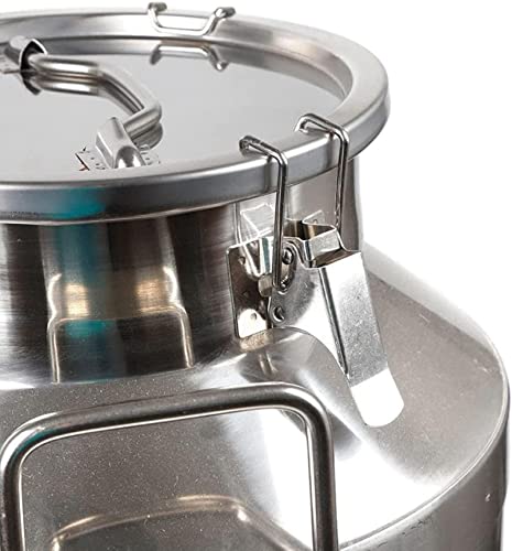12-60L Milk Can 304 Stainless Steel Milk Transport Can Milk Bucket Wine Pail Barrel Tea Canister Tote Jug with Sealed Lid Heavy Duty Liquid Storage Container,20L,50L(13.16 Gallon)
