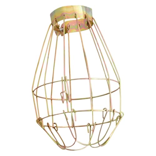Heating Lamp Holder Anti Scald Mesh Cover for Reptiles Amphibians Birds - Sturdy Iron Construction, Adjustable Clamp, 3.94x3.94x5.71 inch