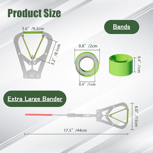 Extra Large Castration Banding Tool, Cattle Goat Bander with 24 Castration Bands, Easy to Operate, Rugged, for Large Sheep, Bull, Goat, Calf, Pig, and Cattle