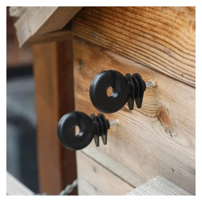 Electric Fencing Ring Insulators Electronic Fence Insulator Garden Offset Ring Carbon Steel Wire Safe for Strong Fencing Trellis(20PCS) - size: 20PCS
