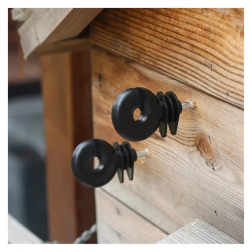 Electric Fencing Ring Insulators Electronic Fence Insulator Garden Offset Ring Carbon Steel Wire Safe for Strong Fencing Trellis(50PCS) - size: 50PCS