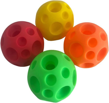Interactive Treat Balls with Large Hole 4 Pack - Durable Chew Toy for Dispensing Treats and Promoting Active Play for Dogs, Pigs, Rabbits, and Other Pets
