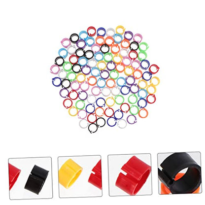 Happyyami 300pcs Blank Chicken Leg Bands for Birds Poultry Clip Leg Rings Easy Identification for Chicks Ducks and Pigeons Multi for Marking and Managing Your Birds