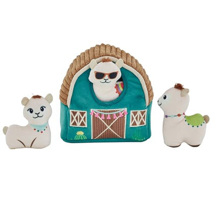 Outward Hound Hide A Llama Plush Dog Toy Puzzle - color: Llama