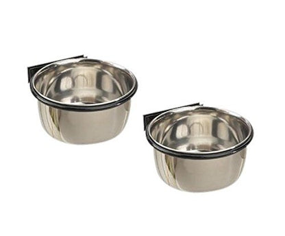 Pro Select Classic Stainless Steel Bolt On Coop Cup Bowls for Dogs - Five Sizes to Choose (8 Ounces) - size: 8 Ounces