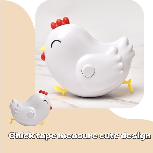 Animal Measuring Tape Chick Shaped Flexible Cute Cartoon Measuring Tape Lightweight Plastic Design for Crafting Sewing and Educational Activities