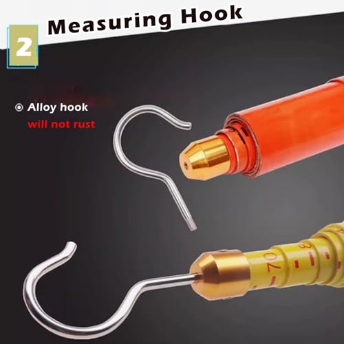Insulated Telescoping Measuring Rod 35ft/10m - Epoxy Tower Ruler for Tree Height Measurement, Power Measuring Stick, Adjustable Length 25-50ft, Durable & Lightweight, Yellow - color: 8m/26.2ft, size: Yellow